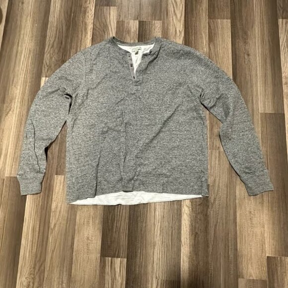 J. Crew Heather Gray Crewneck Knot Top. - Picture 1 of 3